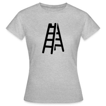 Leiter - Frauen T-Shirt - Grau meliert - Vorne - AI Model Female 172 dark (172cm)
