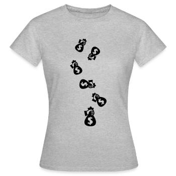 Monnaie Monnaie Silhouette - T-shirt Femme - gris chiné - Devant - AI Model Female 172 dark (172cm)