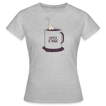 Coffee is Magic - Women's T-Shirt - heather grey - Front - AI Model Female 172 dark (172cm)