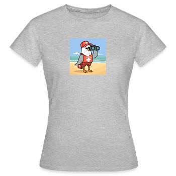 Moin Seagull Plage sauvegardée - T-shirt Femme - gris chiné - Devant - AI Model Female 172 dark (172cm)
