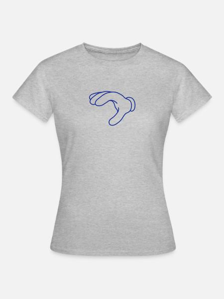 Hand - Frauen T-Shirt - Grau meliert