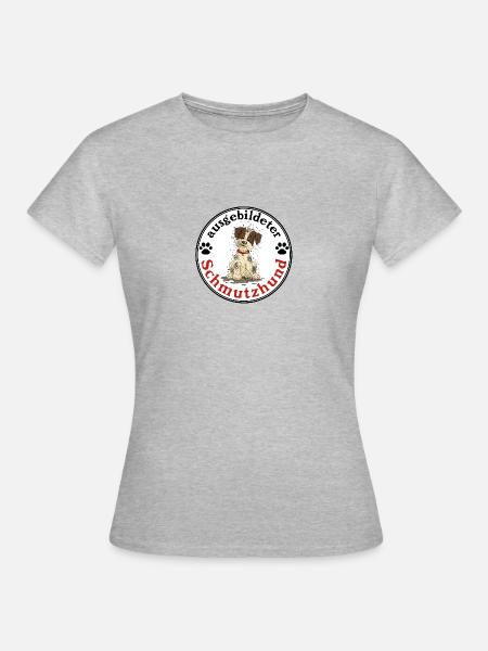 Schmutzhund1 1 - Frauen T-Shirt - Grau meliert