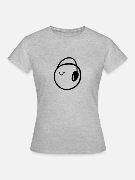 Smiley - Frauen T-Shirt - Grau meliert