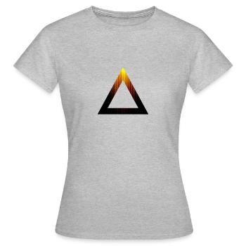 Abstract Triangle - Women's T-Shirt - heather grey - Front - AI Model Female 172 dark (172cm)