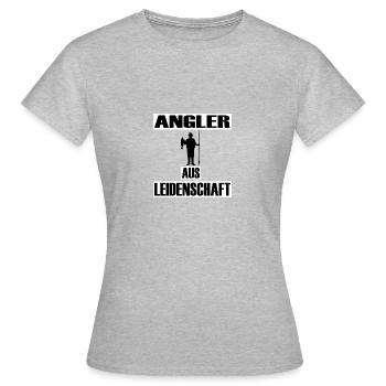 Angeln - Frauen T-Shirt - Grau meliert - Vorne - AI Model Female 172 dark (172cm)