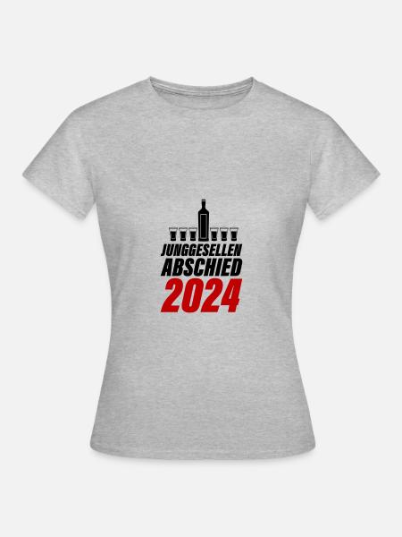 Junggesellen Abschied 2024 - Frauen T-Shirt - Grau meliert