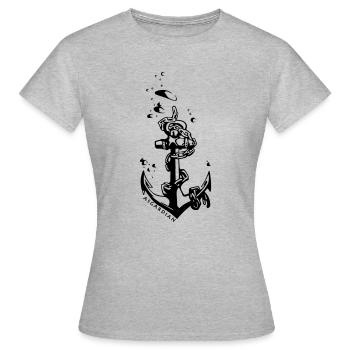 ancre Asgard - T-shirt Femme - gris chiné - Devant - AI Model Female 172 dark (172cm)