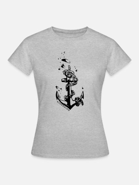 ancla asgardiana - Camiseta mujer - gris jaspeado