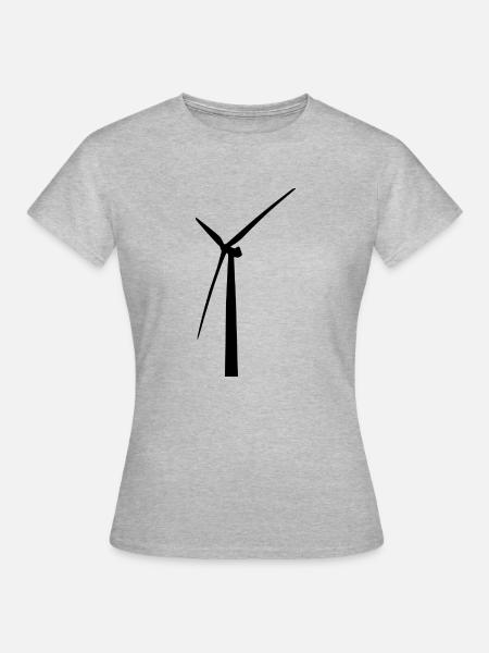 Windmühle! Geschenkidee Geschenk - Frauen T-Shirt - Grau meliert