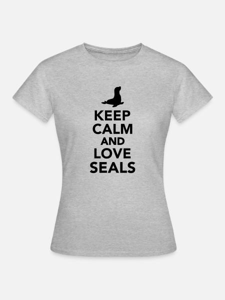 Robbe - Frauen T-Shirt - Grau meliert
