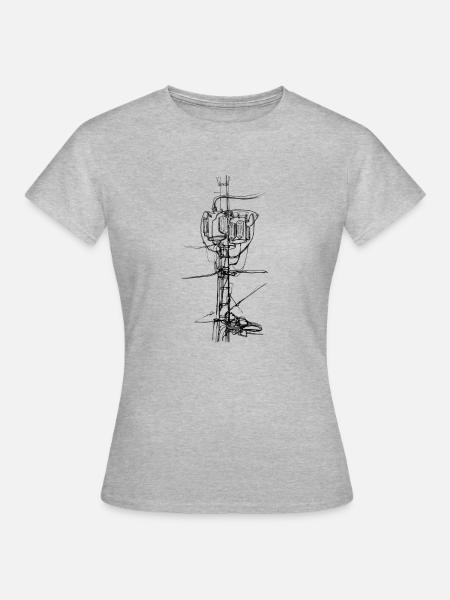 Seoul Elektrizität - Frauen T-Shirt - Grau meliert