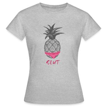 Ananas slut Tanga Geschenk - Frauen T-Shirt - Grau meliert - Vorne - AI Model Female 172 dark (172cm)