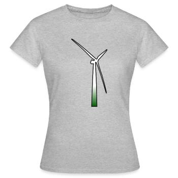 windmill windmill wind turbine windrad11 - Women's T-Shirt - heather grey - Front - AI Model Female 172 dark (172cm)