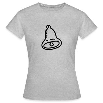 Glocke - Line - Frauen T-Shirt - Grau meliert - Vorne - AI Model Female 172 dark (172cm)
