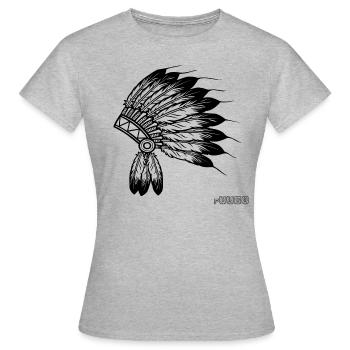 Indiana - T-shirt Femme - gris chiné - Devant - AI Model Female 172 dark (172cm)