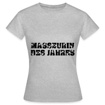Masseurin des Jahres / Wellness, Spa, Massage - Frauen T-Shirt - Grau meliert - Vorne - AI Model Female 172 dark (172cm)