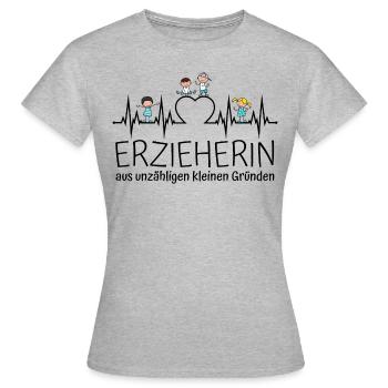 Erzieherin aus unzähligen kleinen Gründen - Frauen T-Shirt - Grau meliert - Vorne - AI Model Female 172 dark (172cm)