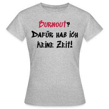 Burnout - Frauen T-Shirt - Grau meliert - Vorne - AI Model Female 172 dark (172cm)