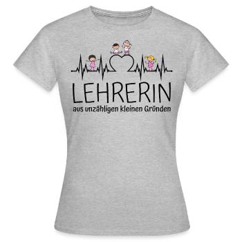 Lehrerin aus unzähligen kleinen Gründen - Frauen T-Shirt - Grau meliert - Vorne - AI Model Female 172 dark (172cm)