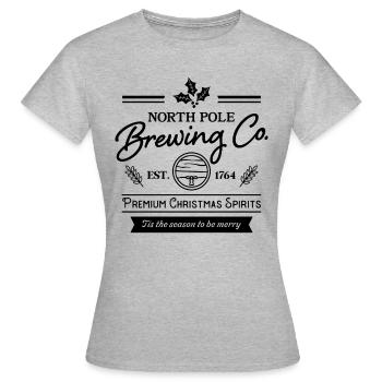 North Pole Brewing Co. - Women's T-Shirt - heather grey - Front - AI Model Female 172 dark (172cm)