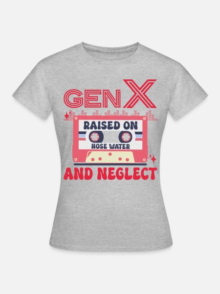 Humour Génération X - Dame-T-shirt - grå meleret