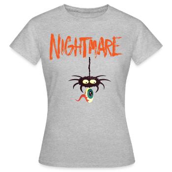cauchemar - T-shirt Femme - gris chiné - Devant - AI Model Female 172 dark (172cm)