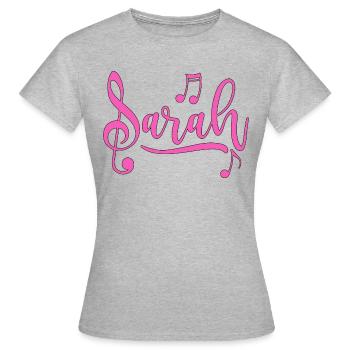 Sarah - Frauen T-Shirt - Grau meliert - Vorne - AI Model Female 172 dark (172cm)