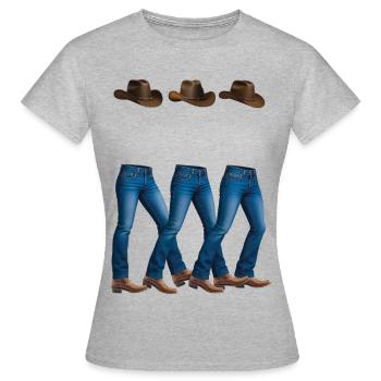INVISIBLE COWBOY - nice people - T-shirt Femme - gris chiné - Devant - AI Model Female 172 dark (172cm)
