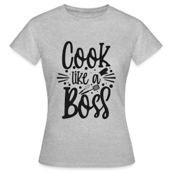 Cuisson - T-shirt Femme - gris chiné - Devant - AI Model Female 172 dark (172cm)