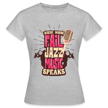 jazz - T-shirt Femme - gris chiné - Devant - AI Model Female 172 dark (172cm)
