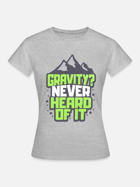 Kletterer Klettern Bouldern - Dame-T-shirt - grå meleret