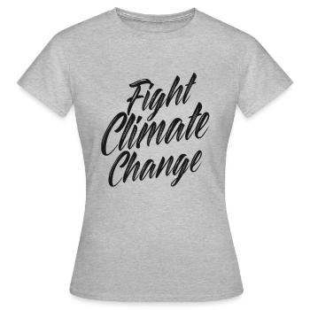 Le changement climatique - T-shirt Femme - gris chiné - Devant - AI Model Female 172 dark (172cm)