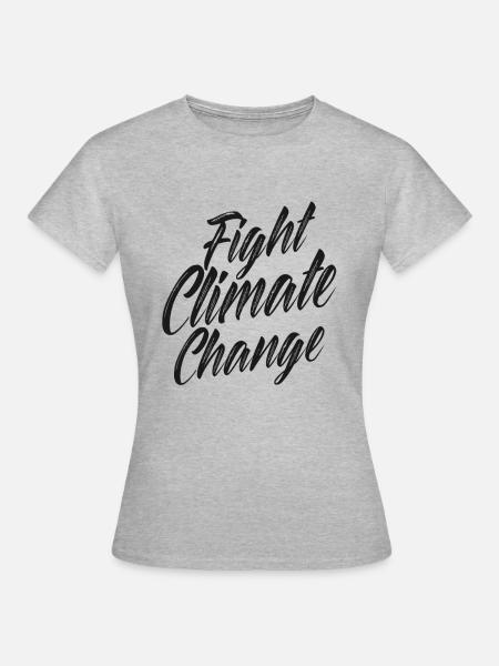 Klimawandel Klimaschutz - Frauen T-Shirt - Grau meliert
