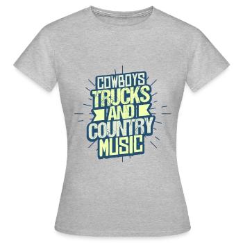 Country music trucker - Women's T-Shirt - heather grey - Front - AI Model Female 172 dark (172cm)