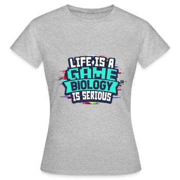 biology - Women's T-Shirt - heather grey - Front - AI Model Female 172 dark (172cm)