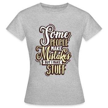 Handwerker Basteln - Frauen T-Shirt - Grau meliert - Vorne - AI Model Female 172 dark (172cm)