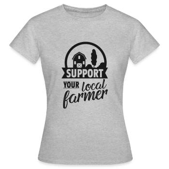 Farmer farmer - Women's T-Shirt - heather grey - Front - AI Model Female 172 dark (172cm)