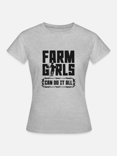 Fille d'agriculteur - T-shirt Femme - gris chiné