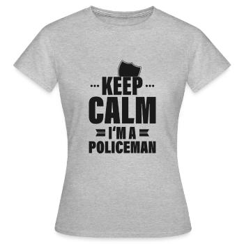 Officier de police police - T-shirt Femme - gris chiné - Devant - AI Model Female 172 dark (172cm)