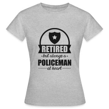 Officier de police pensionné de police - T-shirt Femme - gris chiné - Devant - AI Model Female 172 dark (172cm)