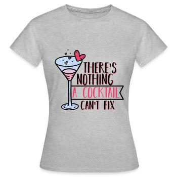 Cocktail - T-shirt Femme - gris chiné - Devant - AI Model Female 172 dark (172cm)