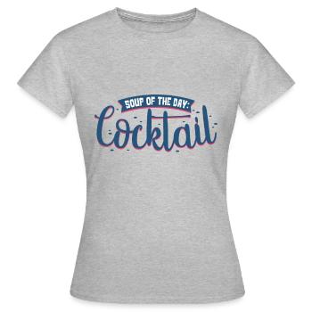Cocktail - T-shirt Femme - gris chiné - Devant - AI Model Female 172 dark (172cm)