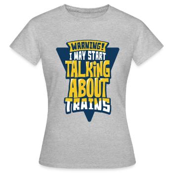 Züge - Frauen T-Shirt - Grau meliert - Vorne - AI Model Female 172 dark (172cm)