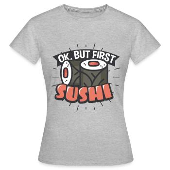 Sushi - T-shirt Femme - gris chiné - Devant - AI Model Female 172 dark (172cm)
