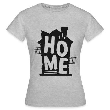 Umzug Haus - Frauen T-Shirt - Grau meliert - Vorne - AI Model Female 172 dark (172cm)