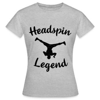Headspin Legend Breaker Danse Bboying - T-shirt Femme - gris chiné - Devant - AI Model Female 172 dark (172cm)