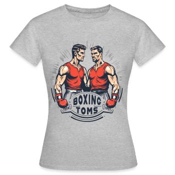 Boxe Toms - T-shirt Femme - gris chiné - Devant - AI Model Female 172 dark (172cm)