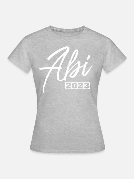 Abitur 2023, white - Frauen T-Shirt - Grau meliert