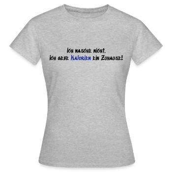 Ich nasche nicht - Frauen T-Shirt - Grau meliert - Vorne - AI Model Female 172 dark (172cm)