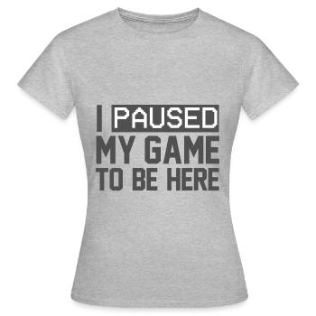 game, online gaming, video game, computer - Women's T-Shirt - heather grey - Front - AI Model Female 172 dark (172cm)